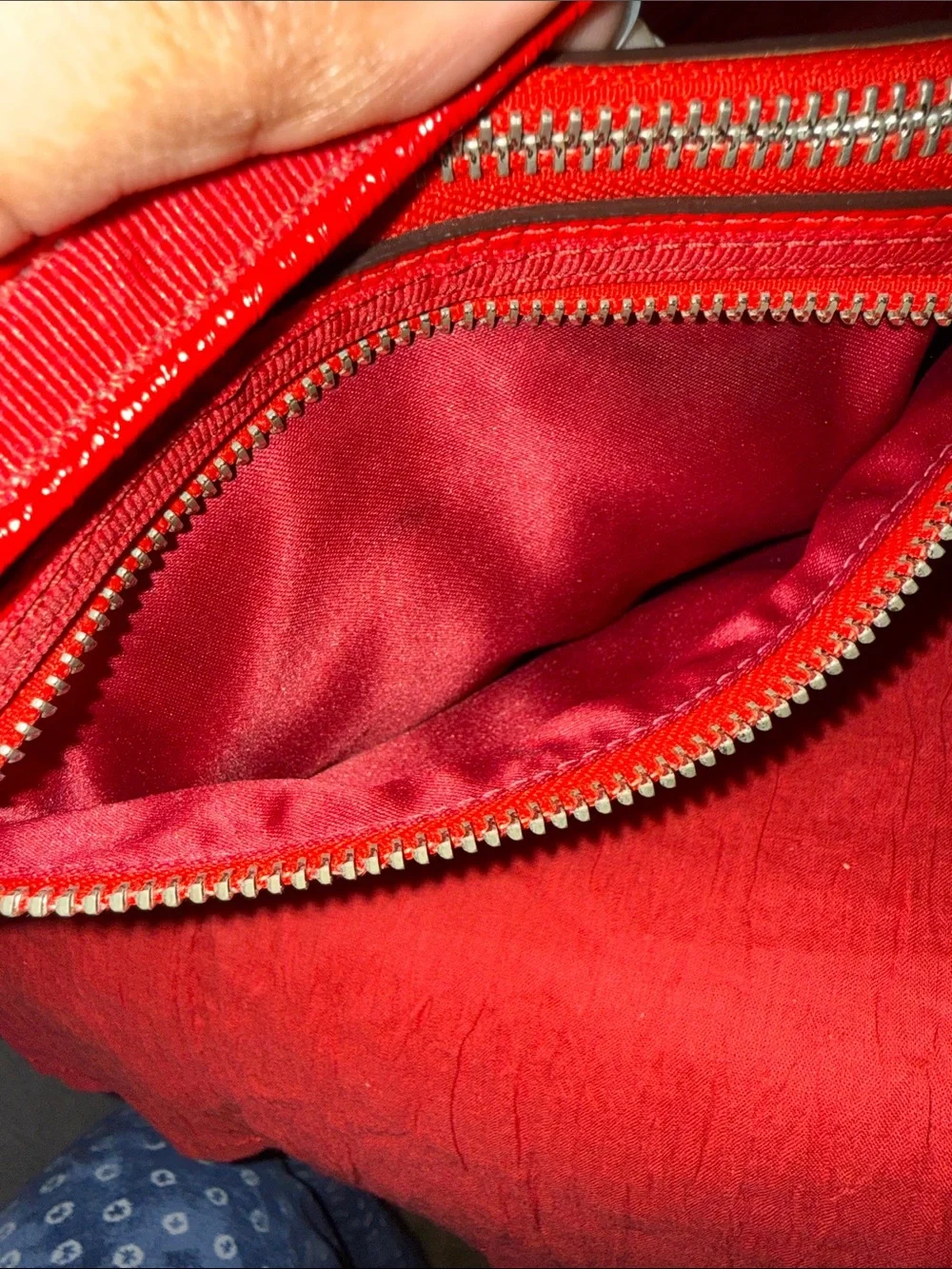 Coach poppy Red and Pink Graphic Shoulder Bag with Silver Plate - Picture 12 of 16